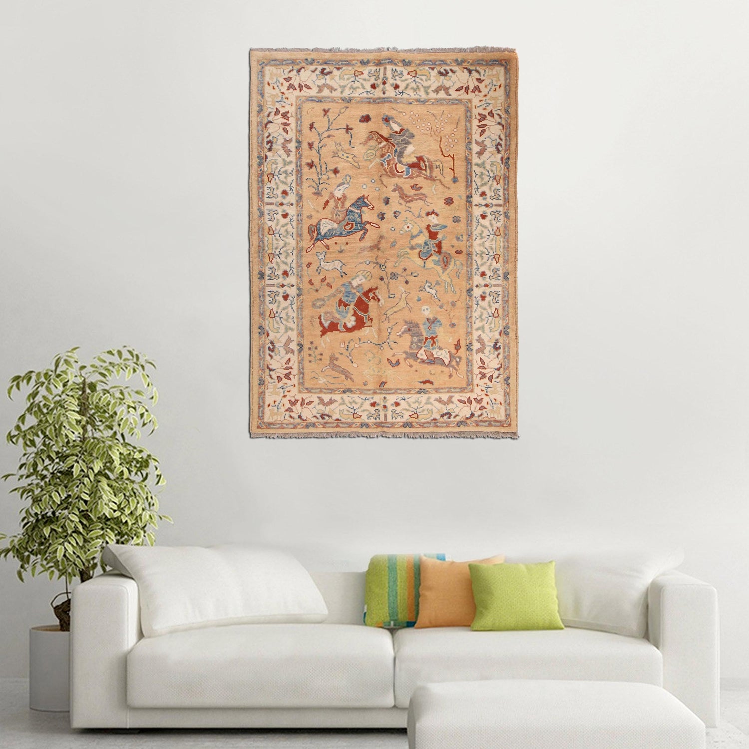 Handmade Pictorial Rug 4' 0" x 5' 10" (ft) - No. Y33029