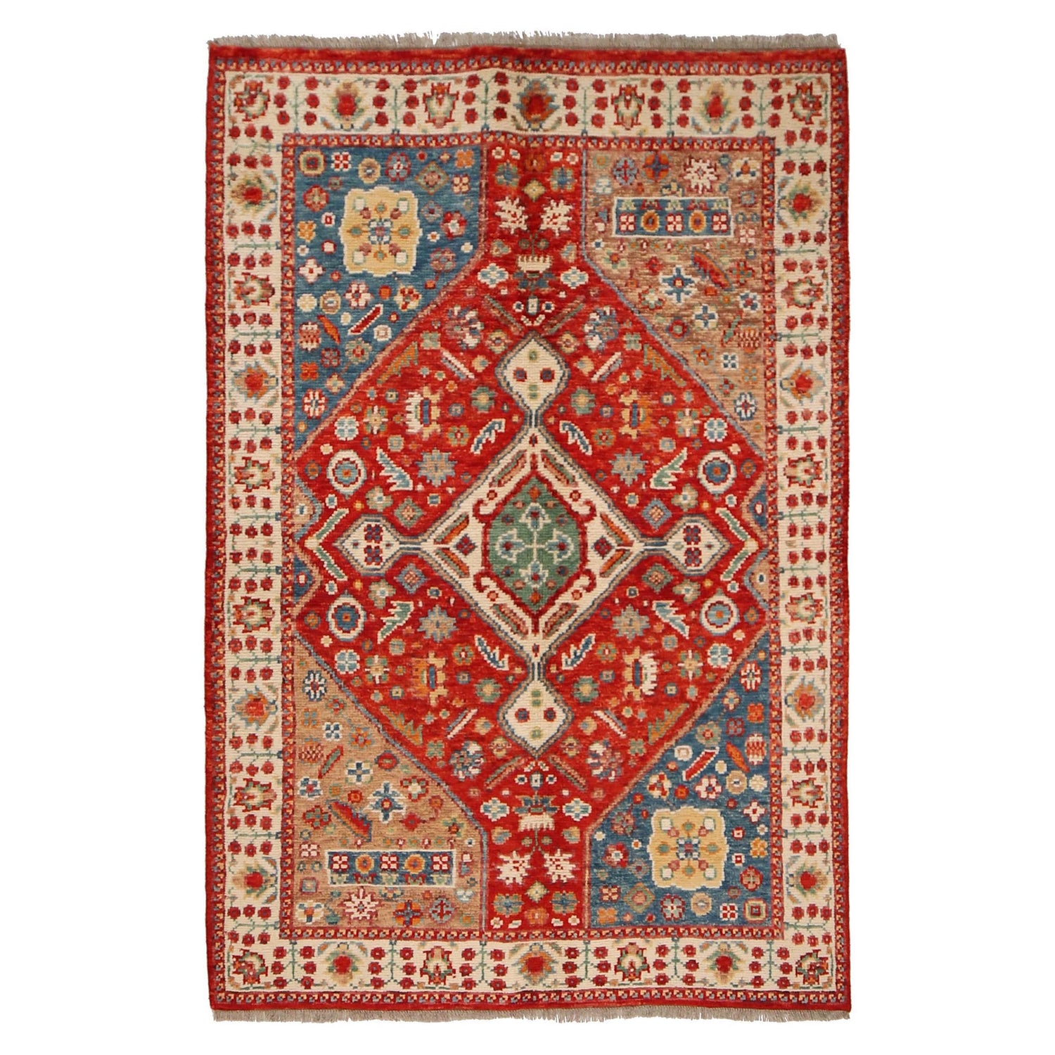 Handmade Sherazi Rug 3' 9" x 5' 8" (ft) - No. Y33030