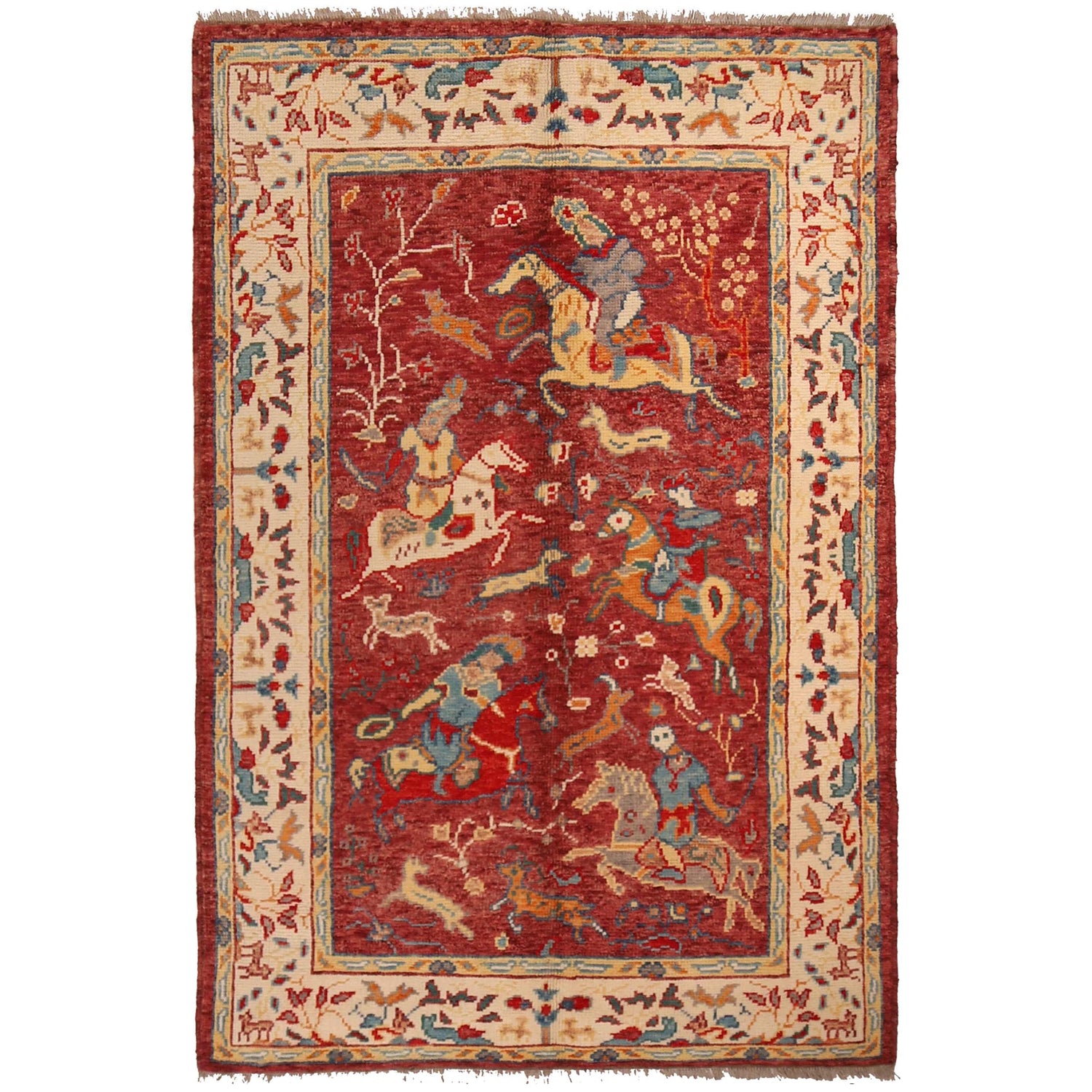 Handmade Pictorial Rug 3' 11" x 6' 0" (ft) - No. Y33035