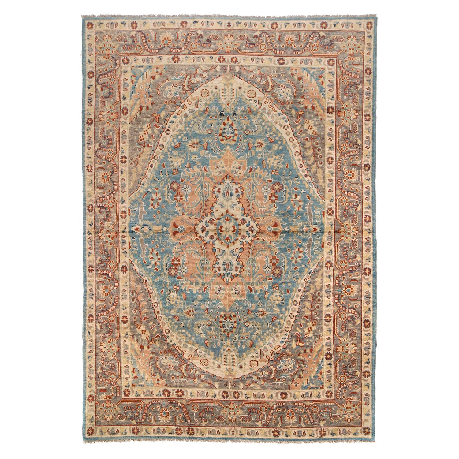 Hand Made Persian Design Heriz Rug 6' 8" x 9' 9" (ft) - No. Y33037