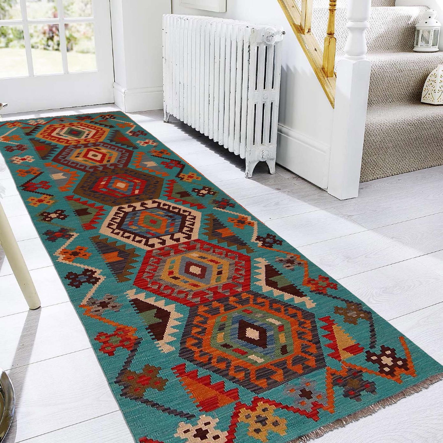 Vegetable Kilim Runner 2' 10" x 9' 9" (ft) - No. Y35093