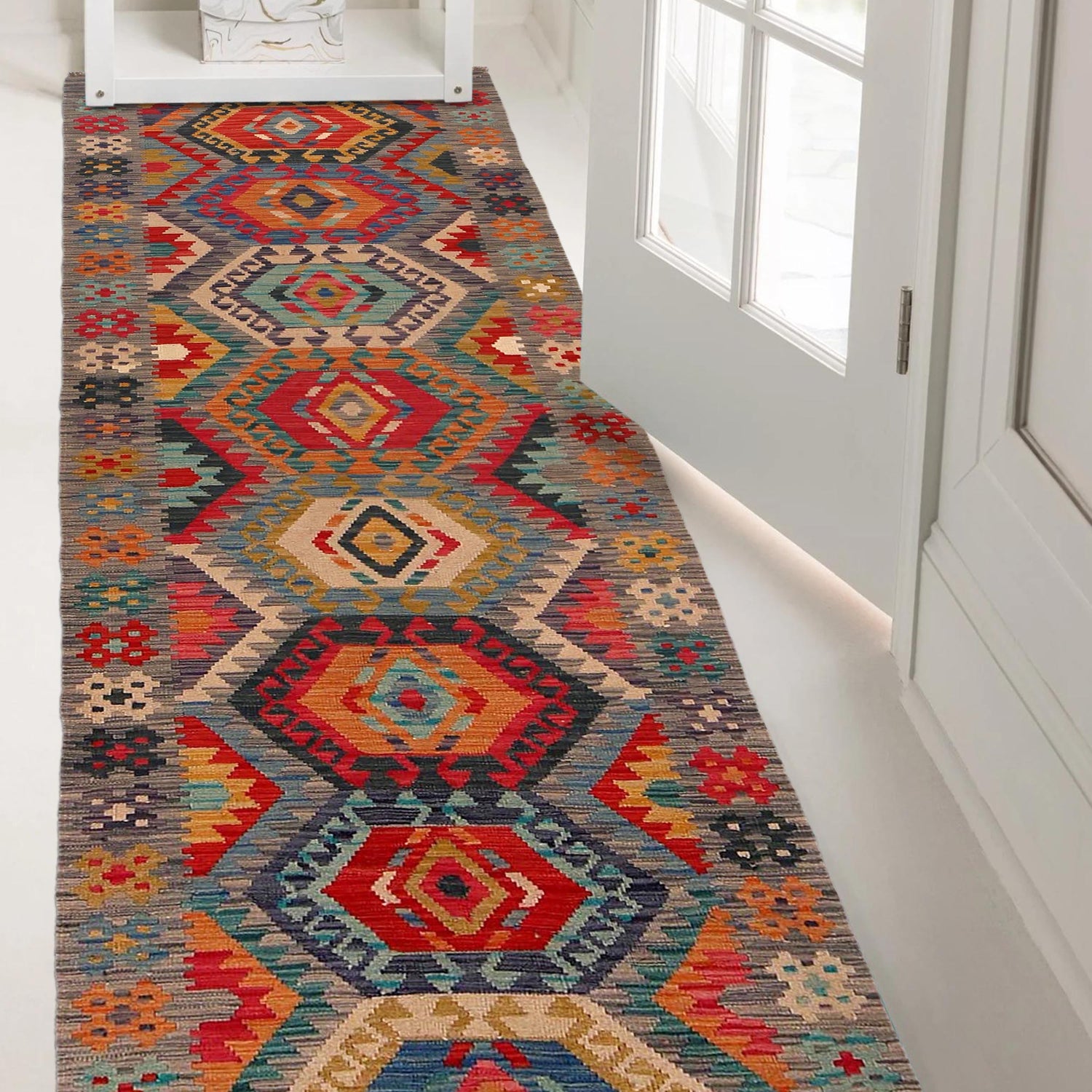 Vegetable Kilim Runner 2' 10" x 9' 9" (ft) - No. Y35095