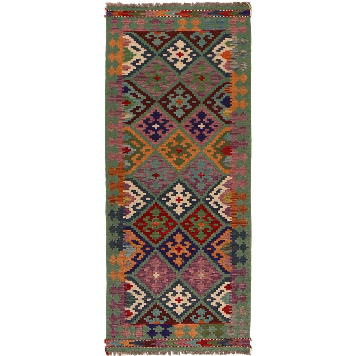 Vegetable Kilim Runner 2' 9" x 6' 7" (ft)- No. Y35097