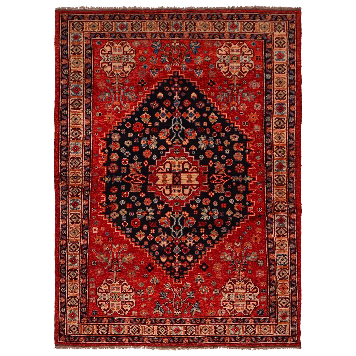 Hand Knotted Sherazi Rug 6' 7" x 9' 8" (ft) - No. Y35652