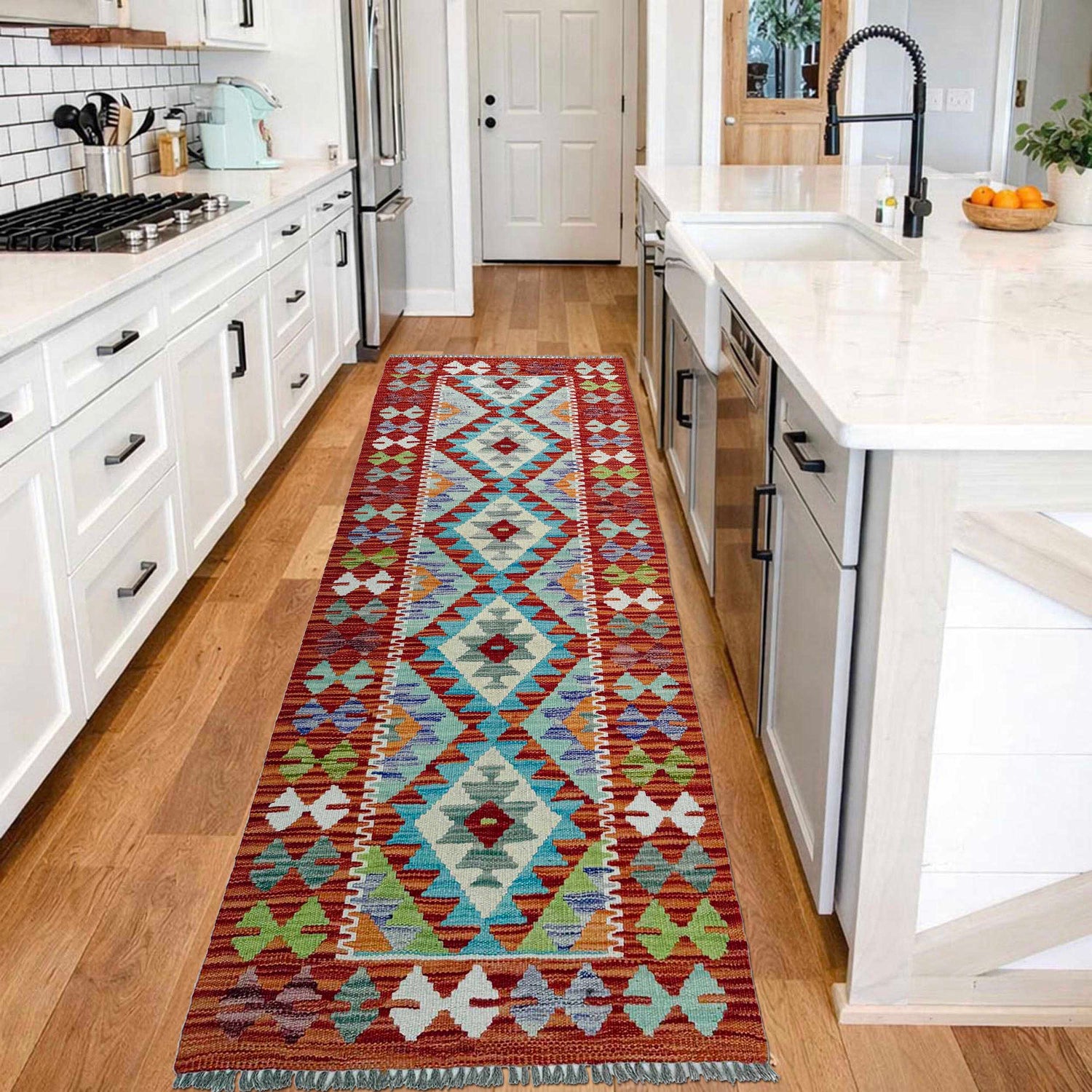 Vegetable Kilim Runner 2' 5" x 6' 6" (ft)- No. Y37275