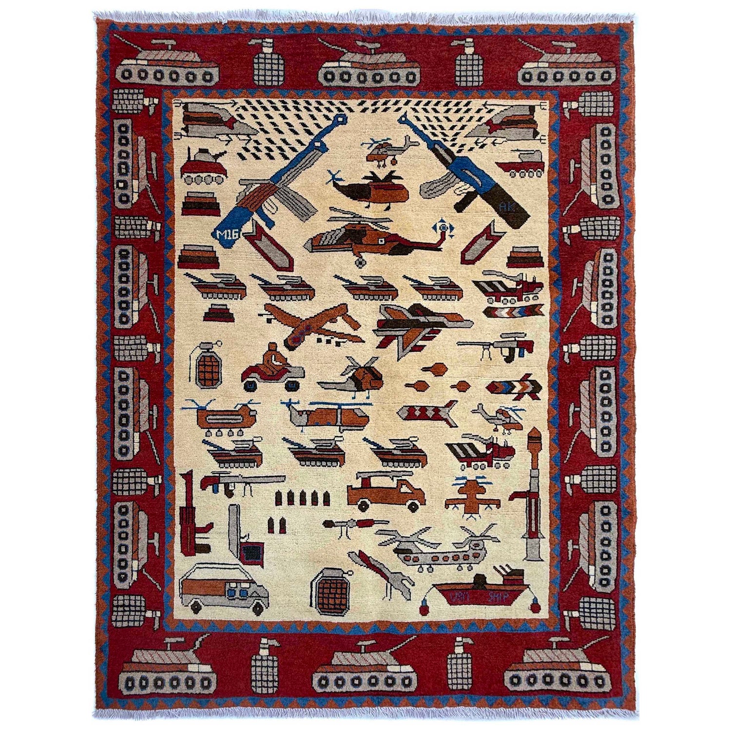 War Rug 4' 1" x 5' 9" (ft) - No. Y37283