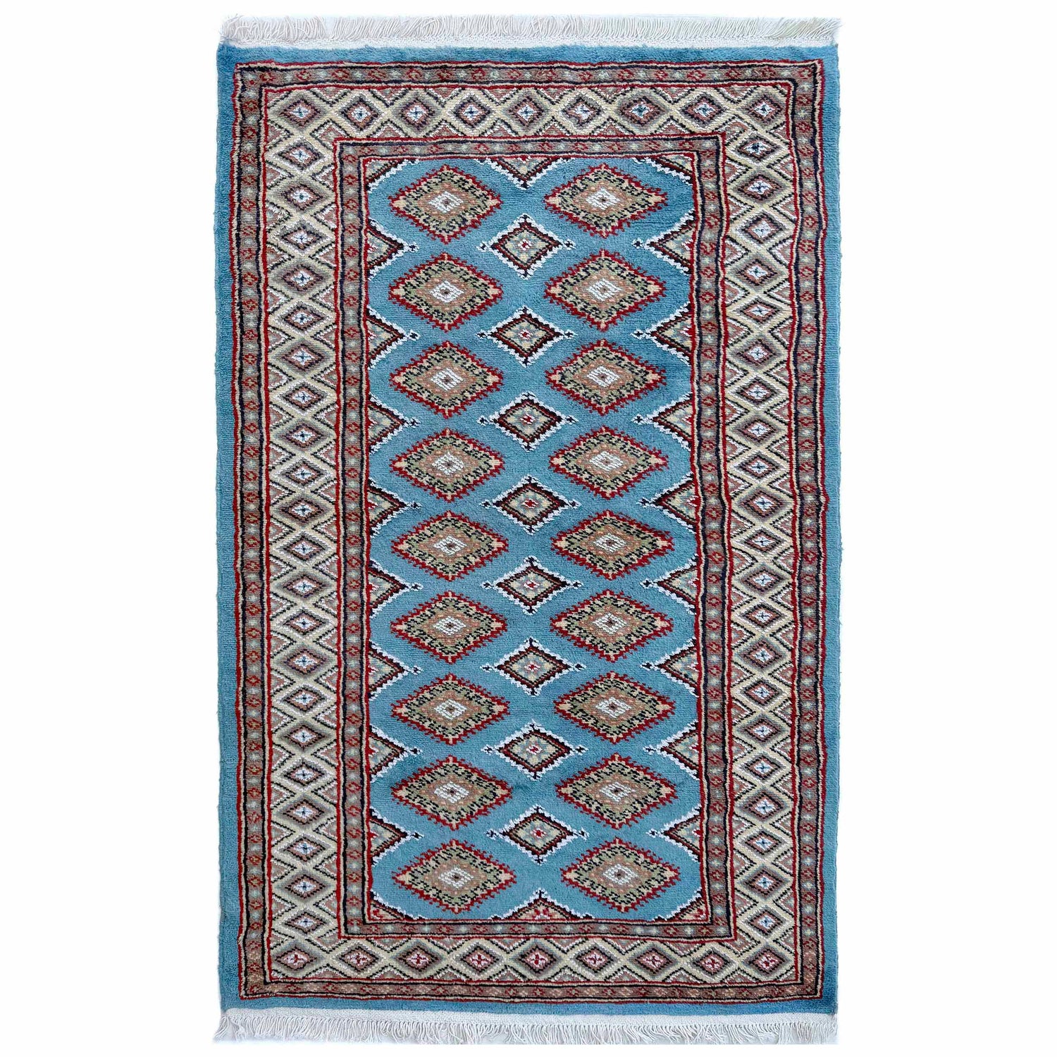 Jaldar Blue Color Hand Knotted Rug 3' 1" x 5' 3" (ft) - No. Y37285