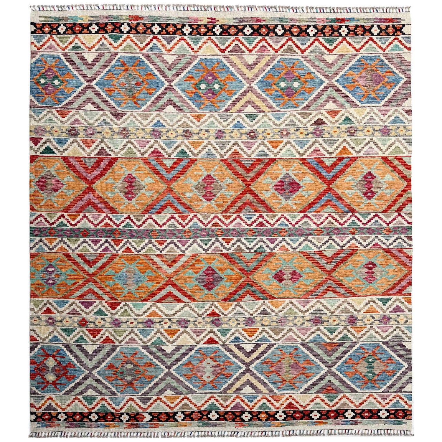 Handmade Vegetable Kelim 8' 3" x 9' 9" (ft) - No. Y37316