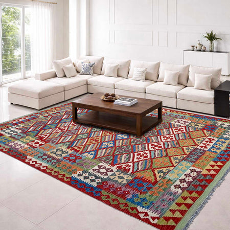 Handmade Vegetable Kilim 6' 7" x 10' 1" (ft) - No. Y37320