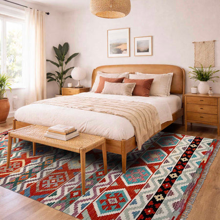 Handmade Vegetable Kilim 6' 10" x 10' 2" (ft) - No. Y37333