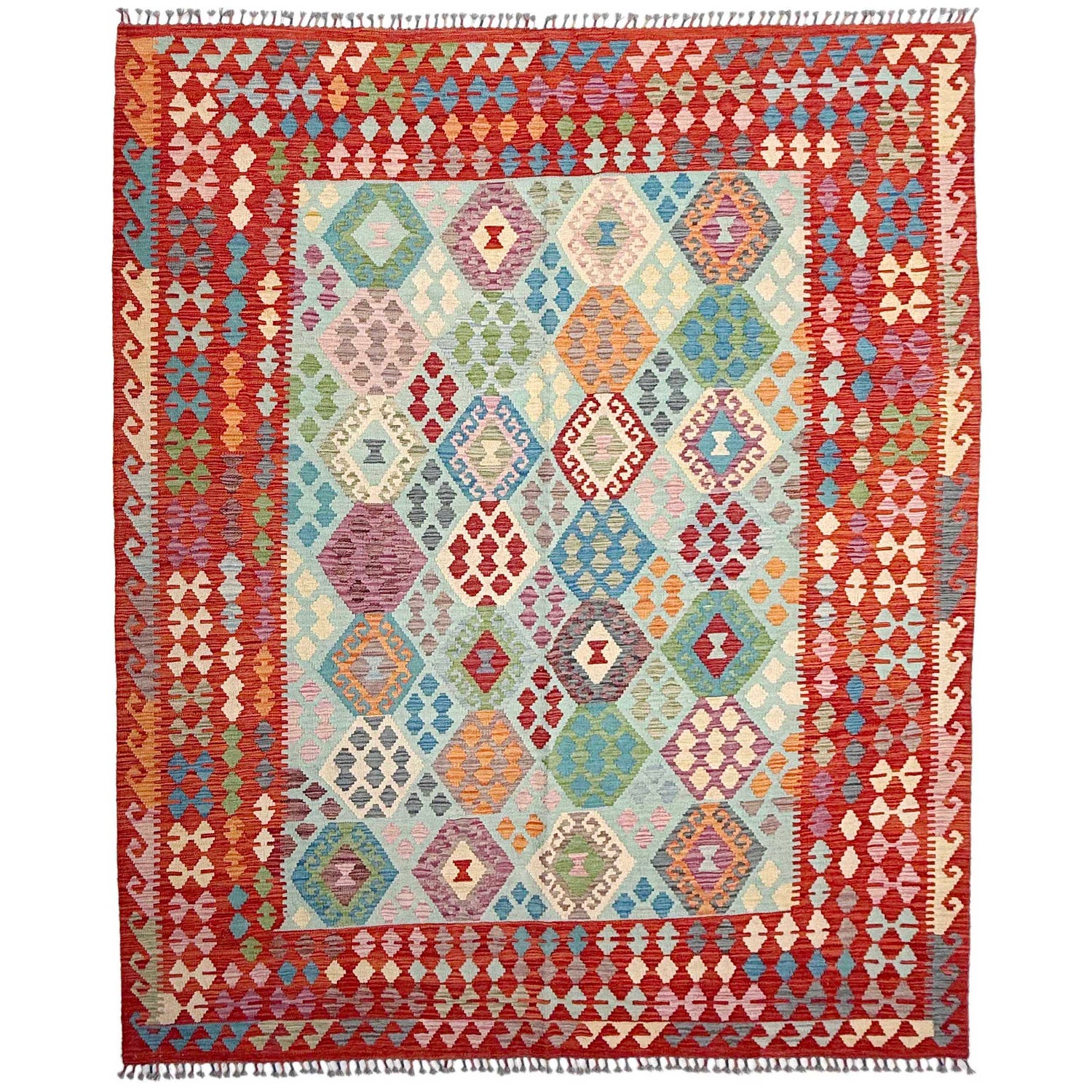 Handmade Vegetable Kelim 7' 3" x 9' 9" (ft) - No. Y37335