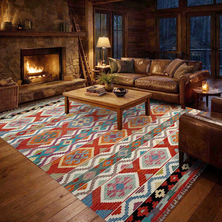 Handmade Vegetable Kilim 6' 8" x 10' 1" (ft) - No. Y37342