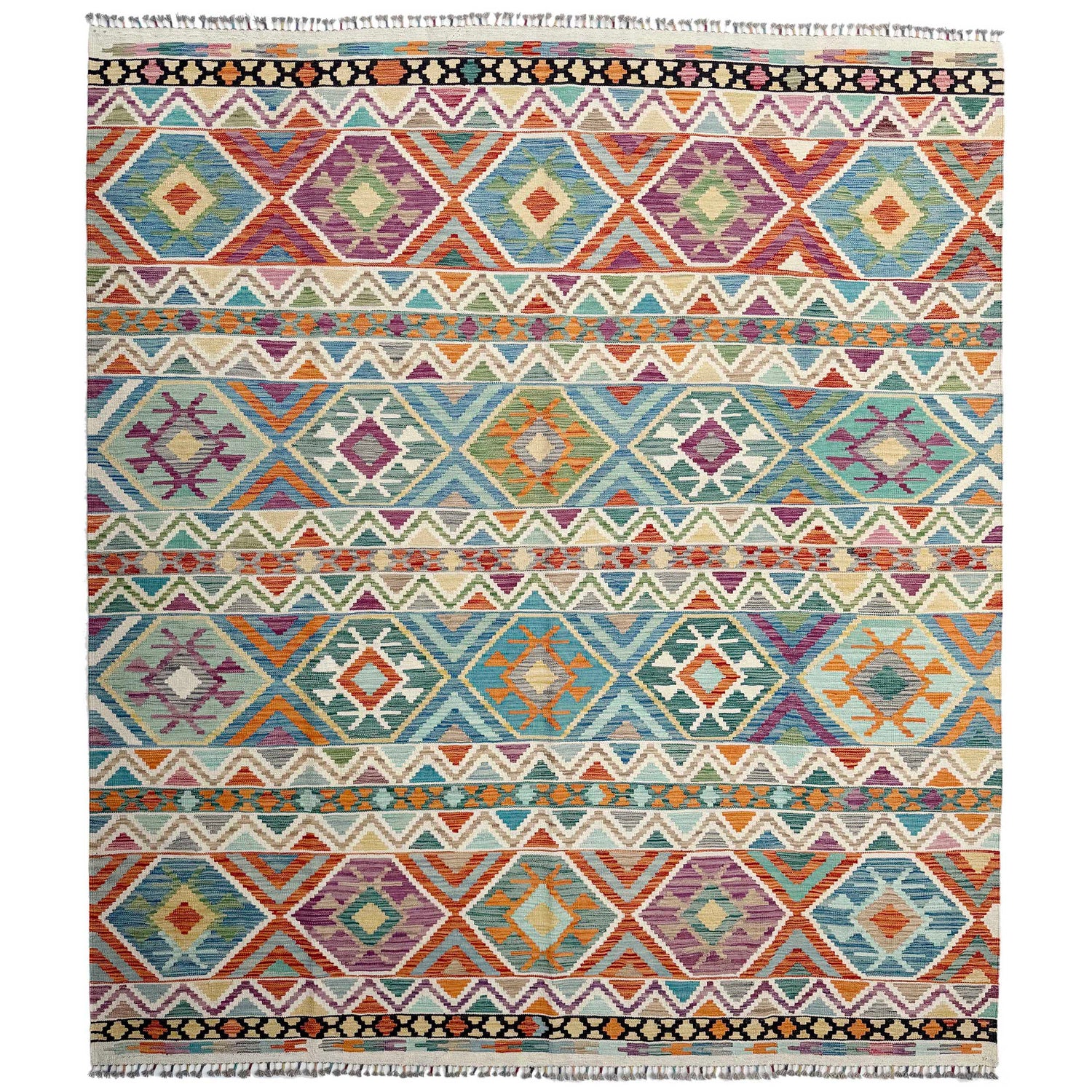 Handmade Vegetable Kelim 8' 6" x 9' 11" (ft) - No. Y37343