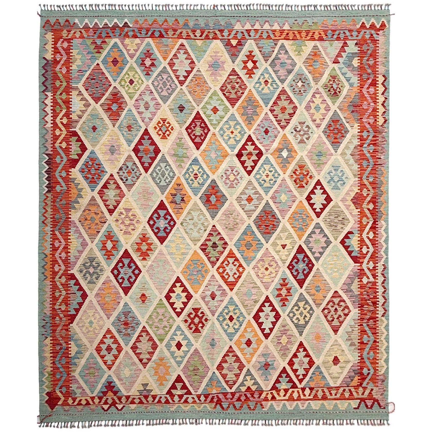 Handmade Vegetable Kilim 8' 5" x 10' 0" (ft) - No. Y37345