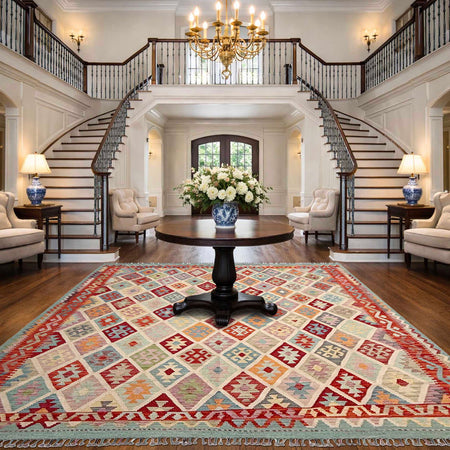 Handmade Vegetable Kilim 8' 5" x 10' 0" (ft) - No. Y37345