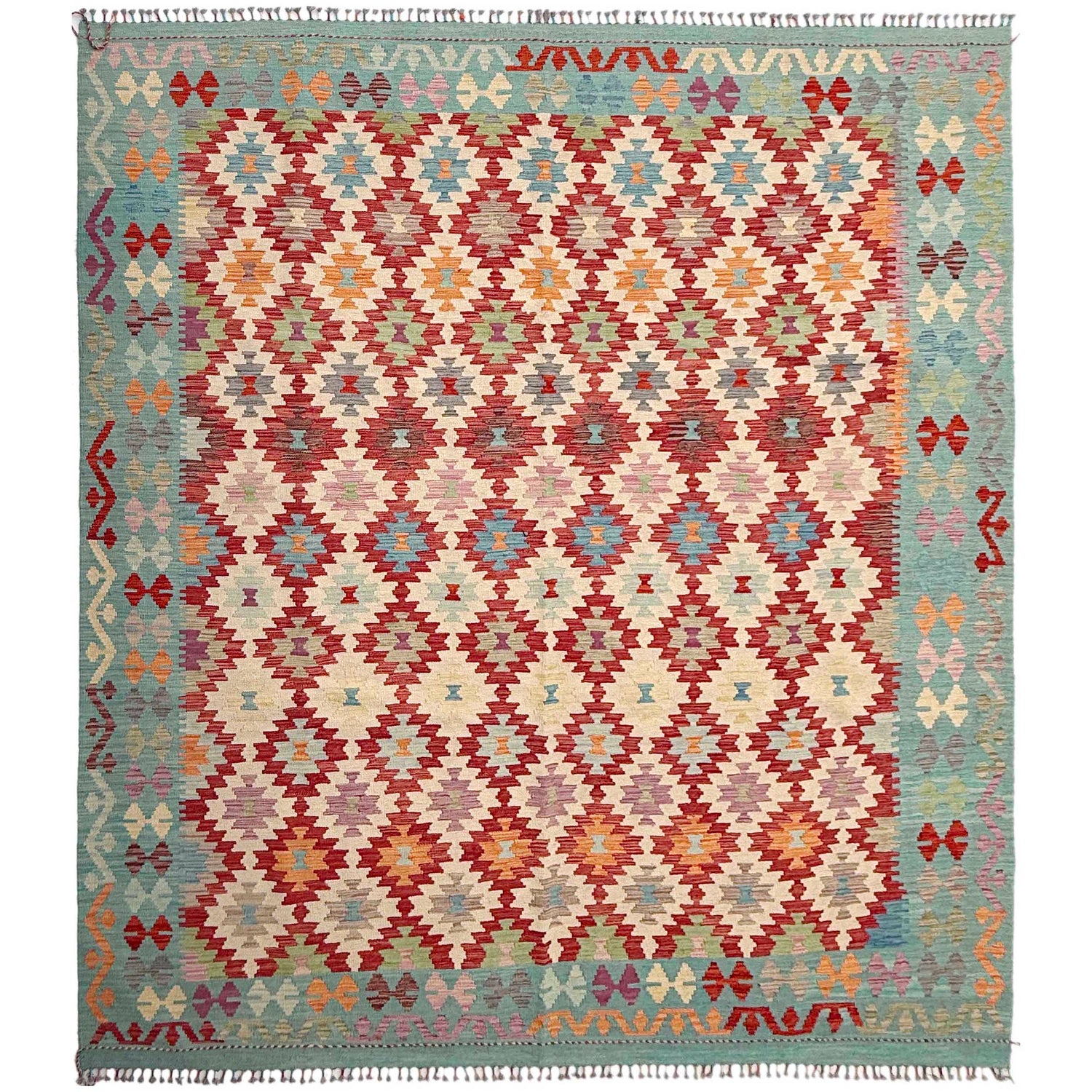 Handmade Vegetable Kelim 8' 4" x 9' 11" (ft) - No. Y37349