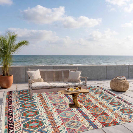 Handmade Vegetable Kilim 8' 4" x 9' 10" (ft) - No. Y37352