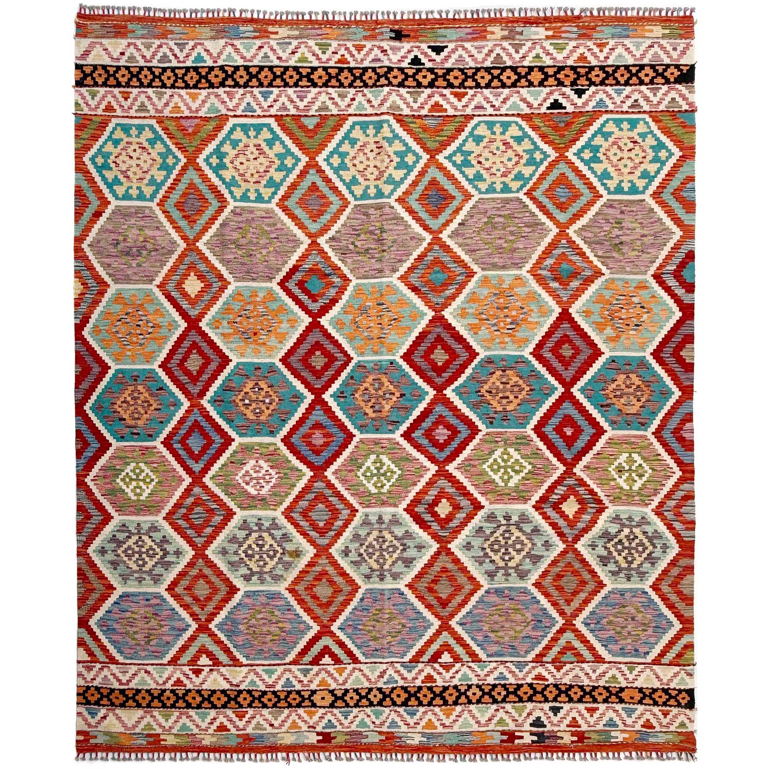 Handmade Vegetable Kelim 8' 5" x 9' 9" (ft) - No. Y37353