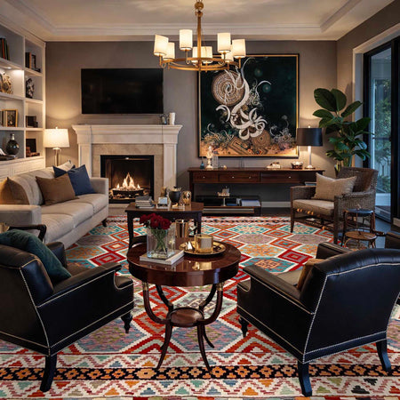 Handmade Vegetable Kelim 8' 5" x 9' 9" (ft) - No. Y37353