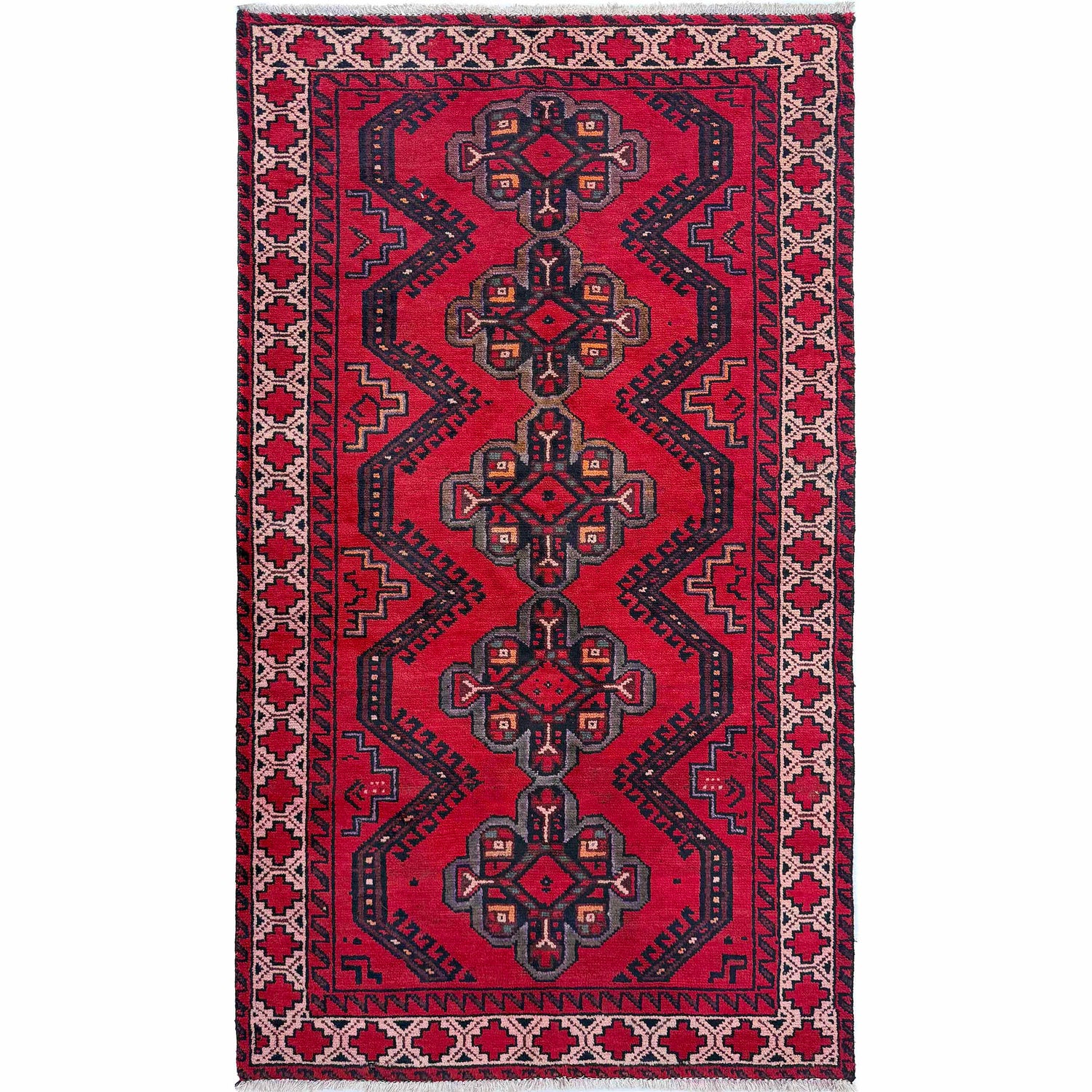 Hand Knotted Baluchi Rug 3' 3" x 6' 1" (ft) - No. Y37356