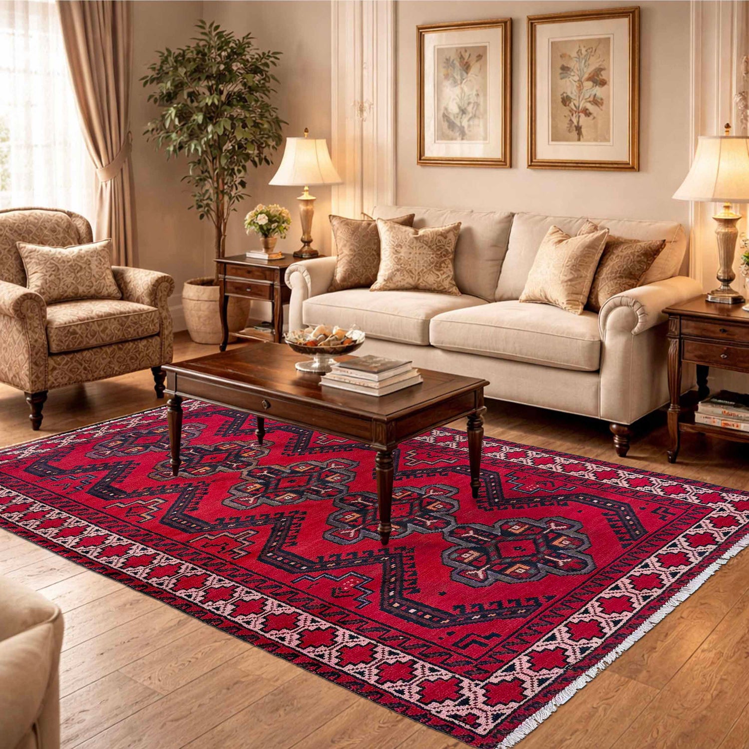 Hand Knotted Baluchi Rug 3' 3" x 6' 1" (ft) - No. Y37356