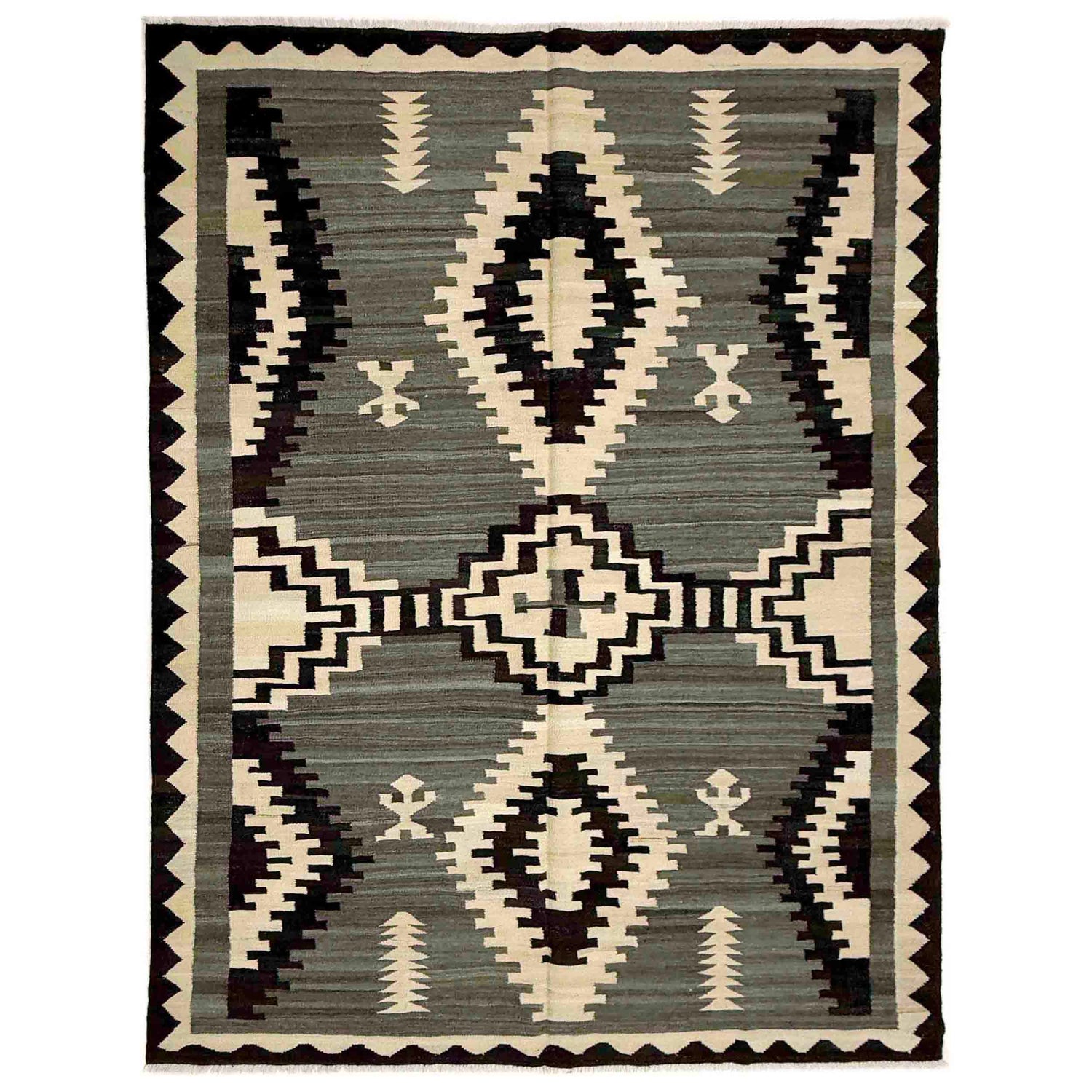 Handmade Vegetable Kilim 5' 7" x 7' 11" (ft) - No. Y39090