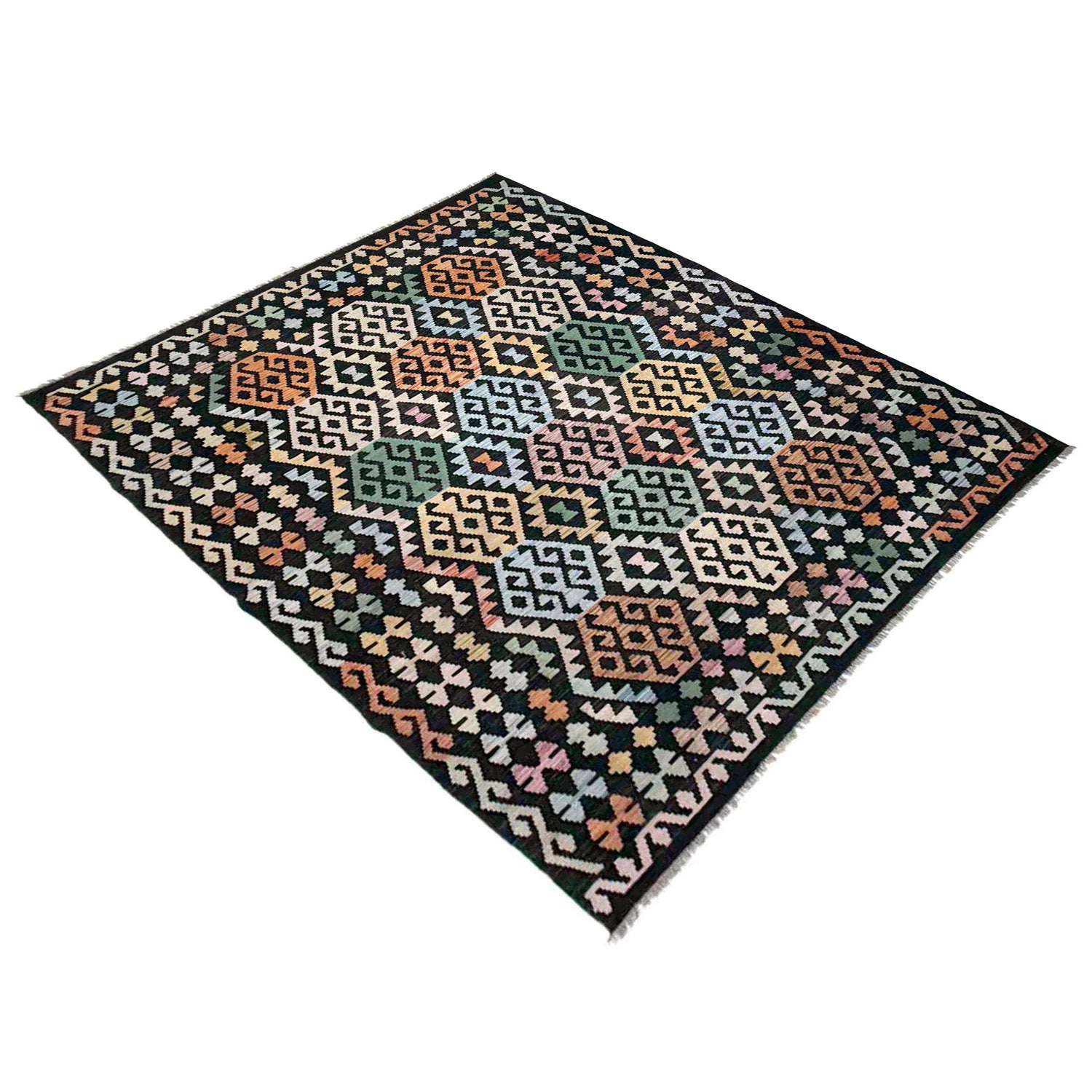 Handmade Vegetable Kilim 6' 2" x 8' 3" (ft) - No. Y39092