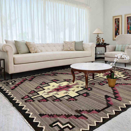 Handmade Vegetable Kelim 6' 6" x 8' 8" (ft) - No. Y39094