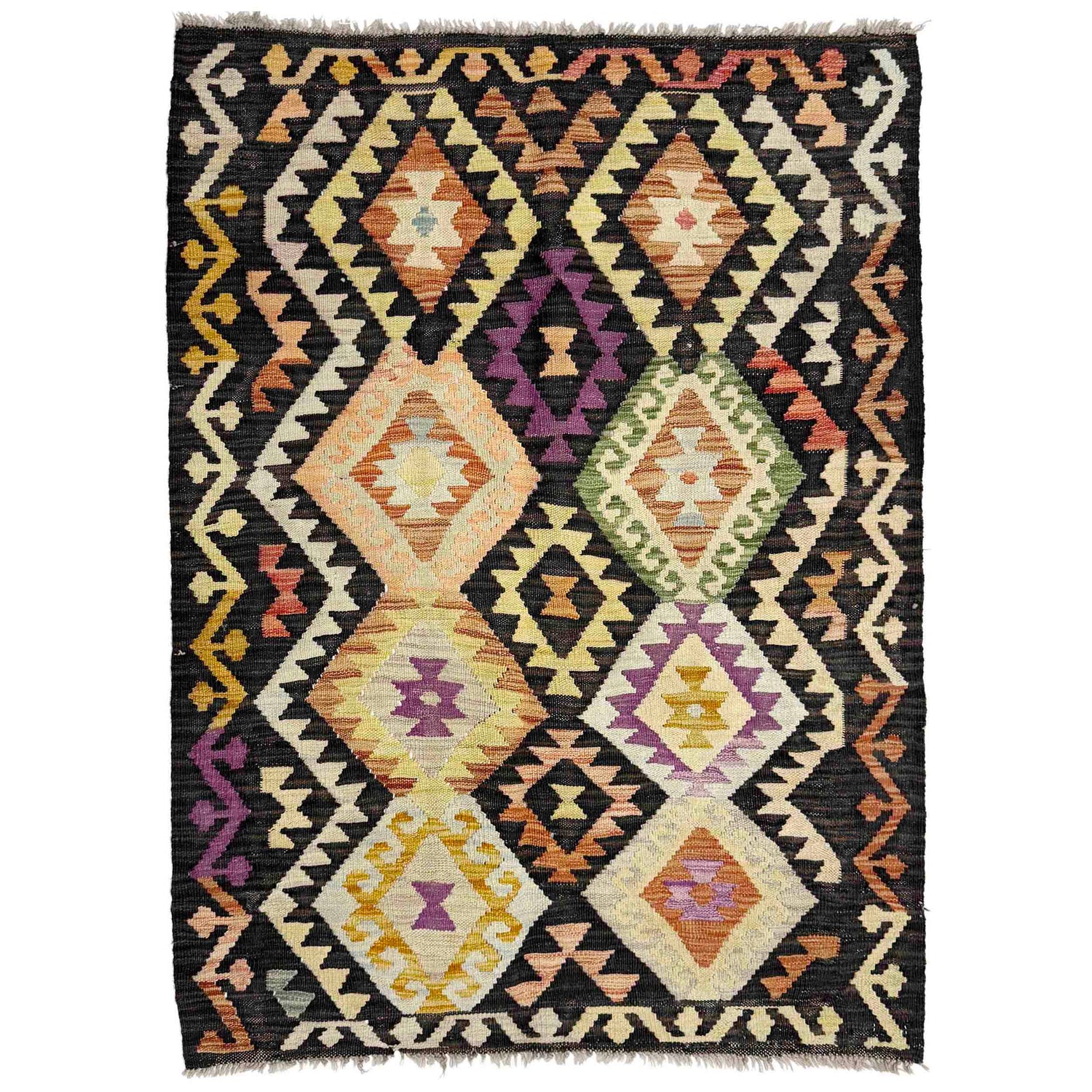 Handmade Vegetable Kilim 3' 4" x 5' 0" (ft) - No. Y39096