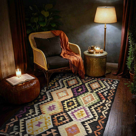 Handmade Vegetable Kilim 3' 4" x 5' 0" (ft) - No. Y39096
