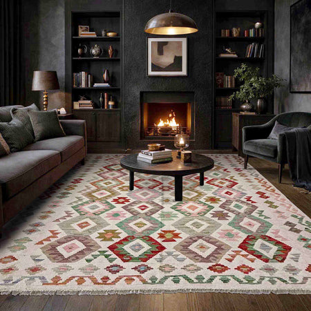 Handmade Vegetable Kilim 5' 10" x 7' 7" (ft) - No. Y39097