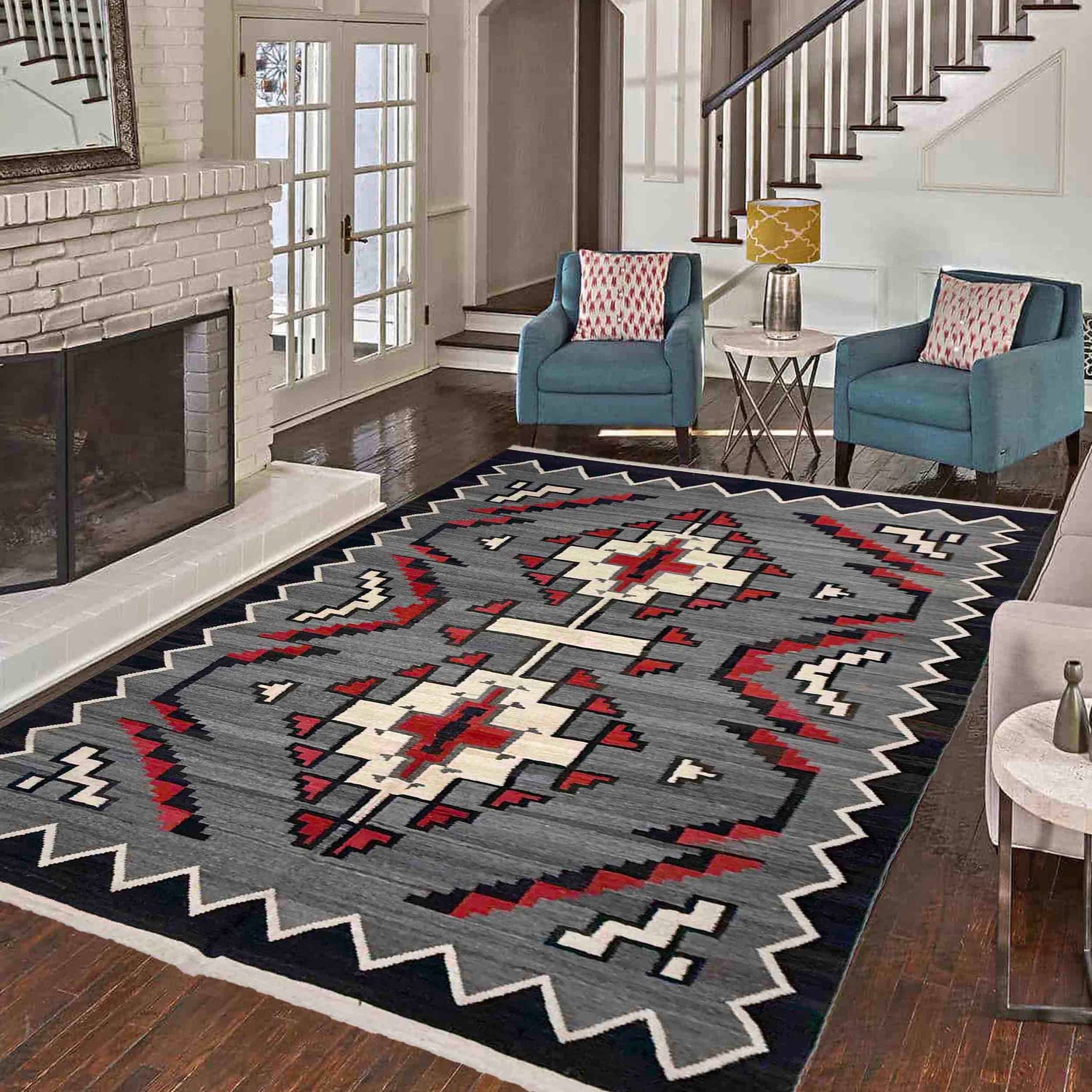 Handmade Vegetable Kilim 6' 4" x 8' 8" (ft) - No. Y39100