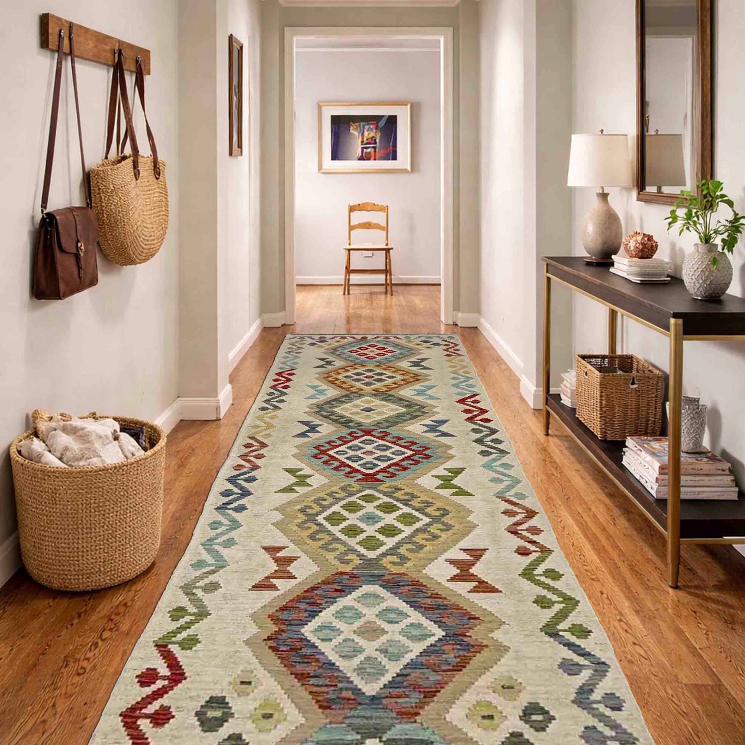 Vegetable Kilim Runner 2' 7" x 9' 5" (ft) - No. Y39106