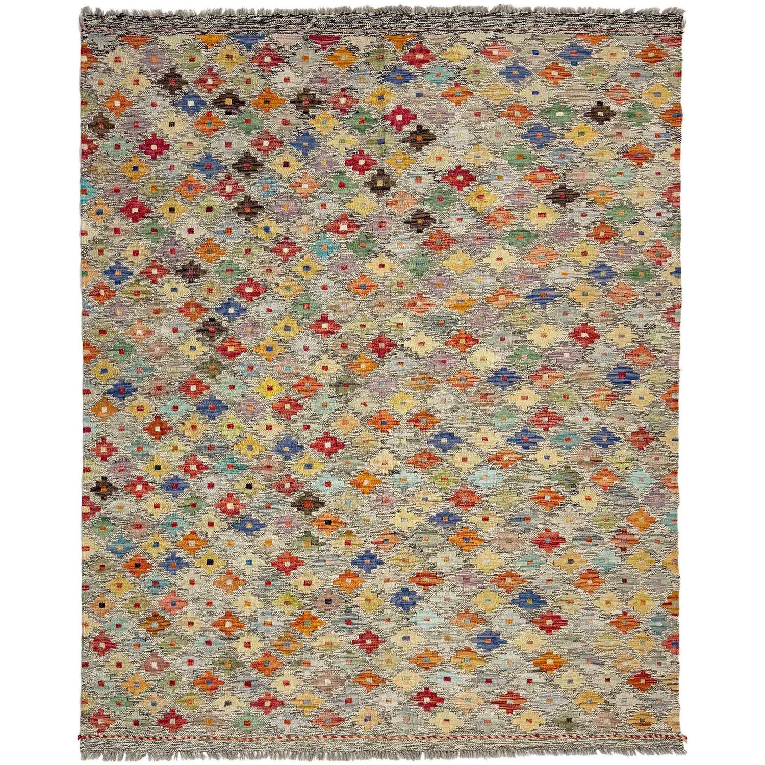 Handmade Vegetable Kelim 5' 1" x 6' 6" (ft) - No. Y39111