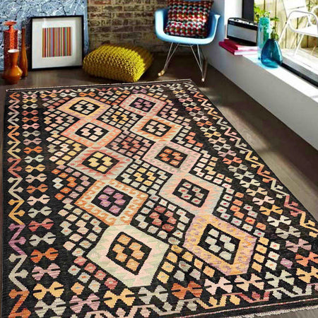 Handmade Vegetable Kilim 5' 0" x 6' 6" (ft) - No. Y39112