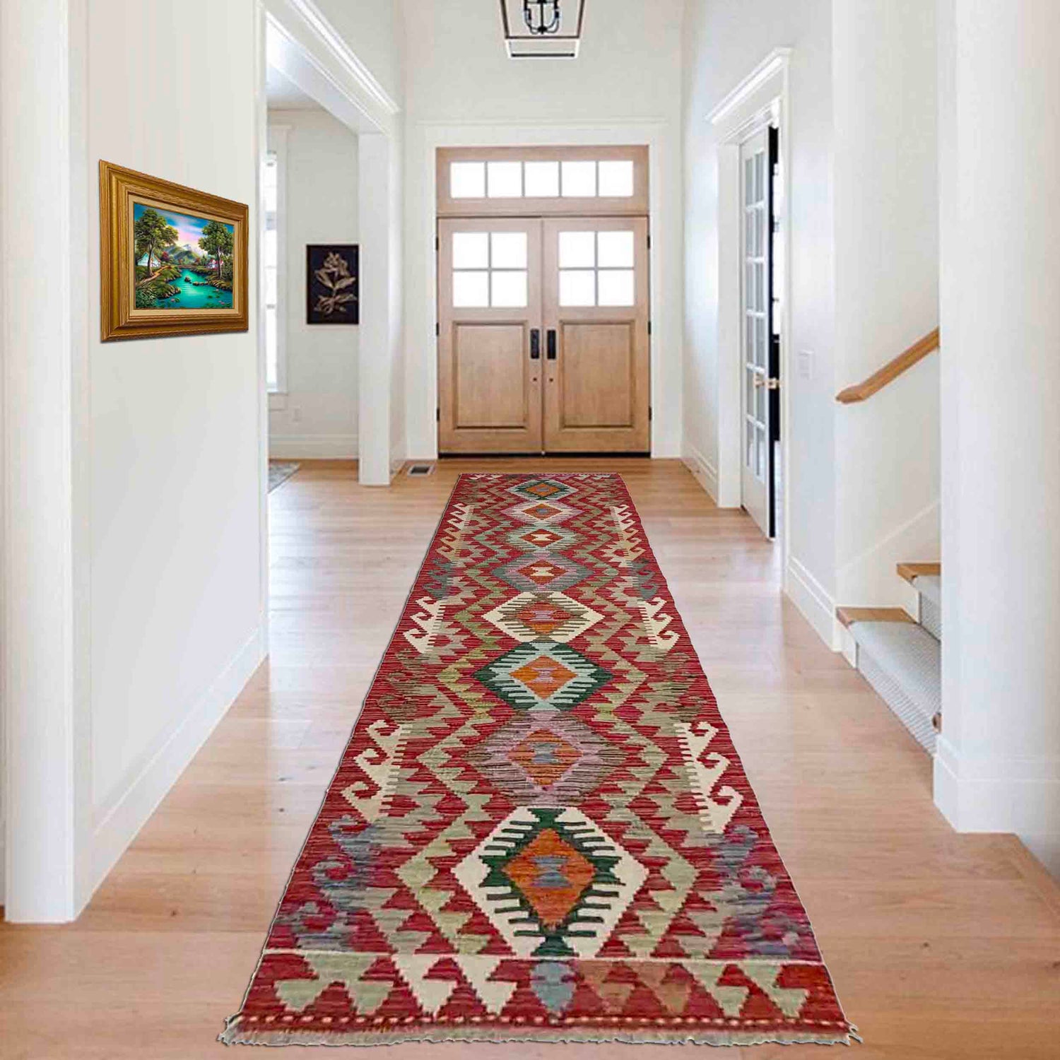 Vegetable Kelim Runner 2' 2" x 9' 6" (ft) - No. Y39117