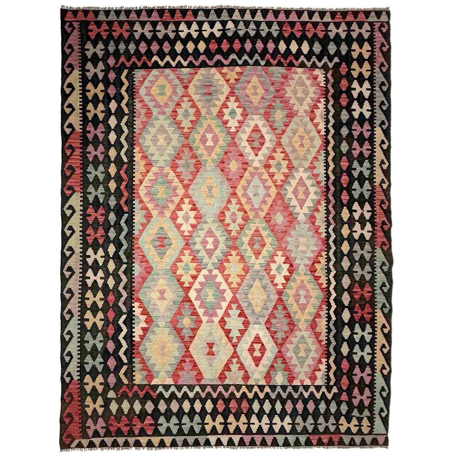 Handmade Vegetable Kilim 6' 8" x 9' 5" (ft) - No. Y39119