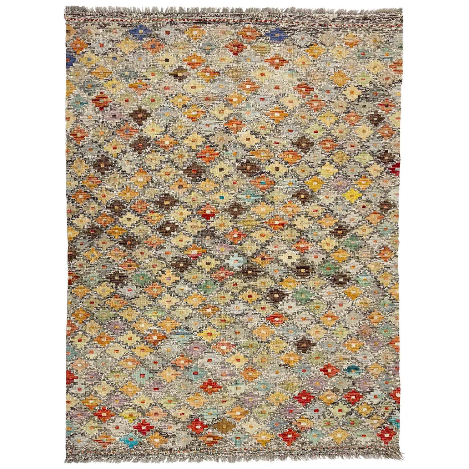 Handmade Vegetable Kelim 4' 11" x 6' 7" (ft) - No. Y39130