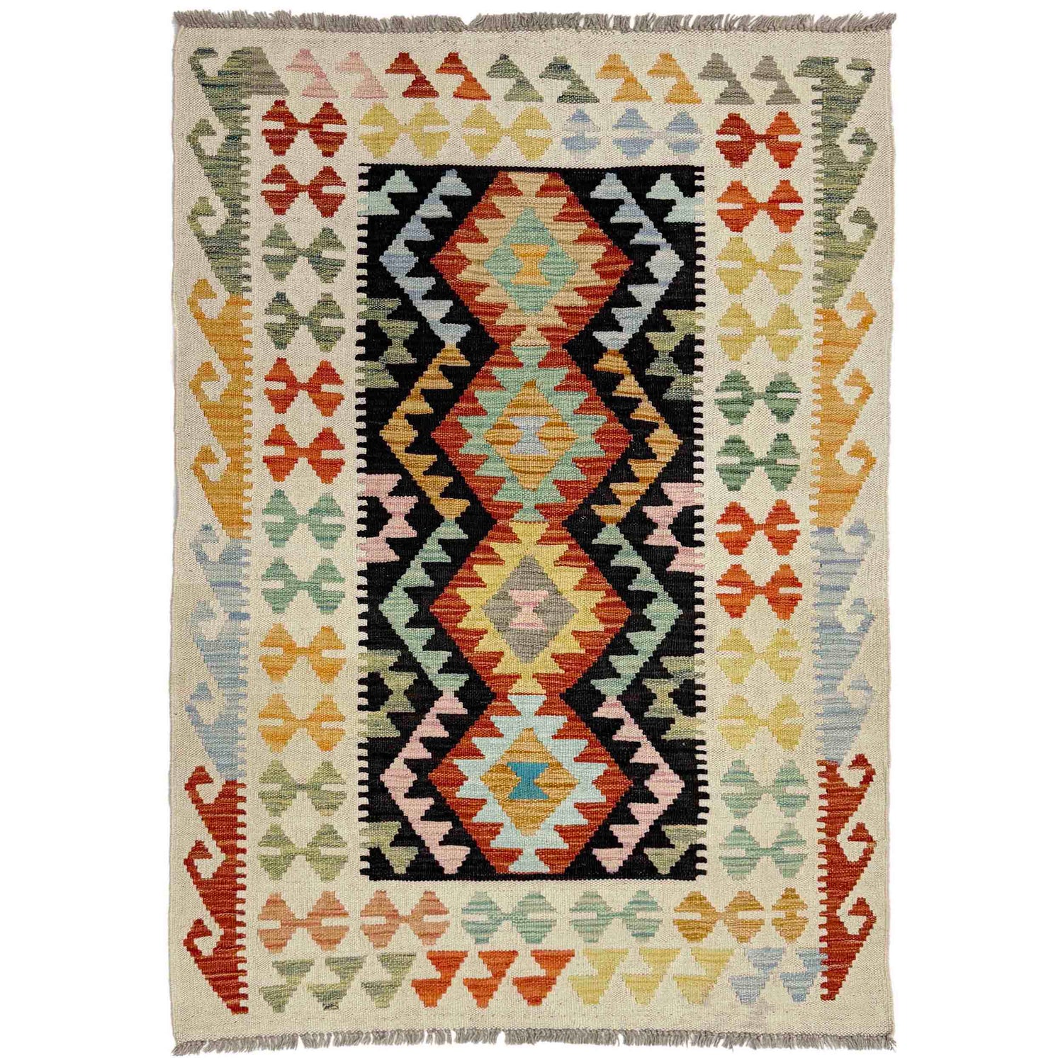 Handmade Vegetable Kilim 3' 3" x 4' 10" (ft) - No. Y39135