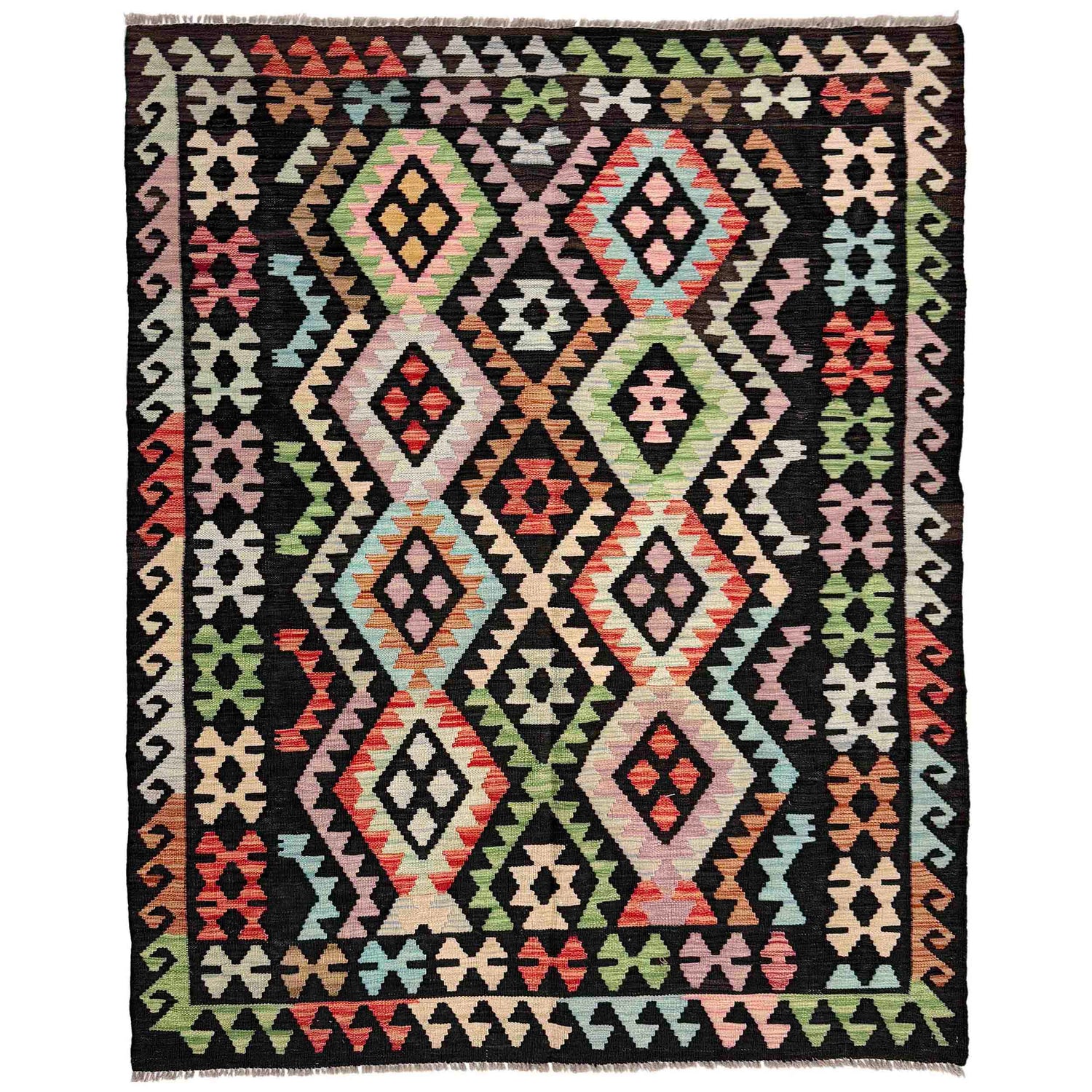 Handmade Vegetable Kelim 4' 11" x 6' 4" (ft) - No. Y39139
