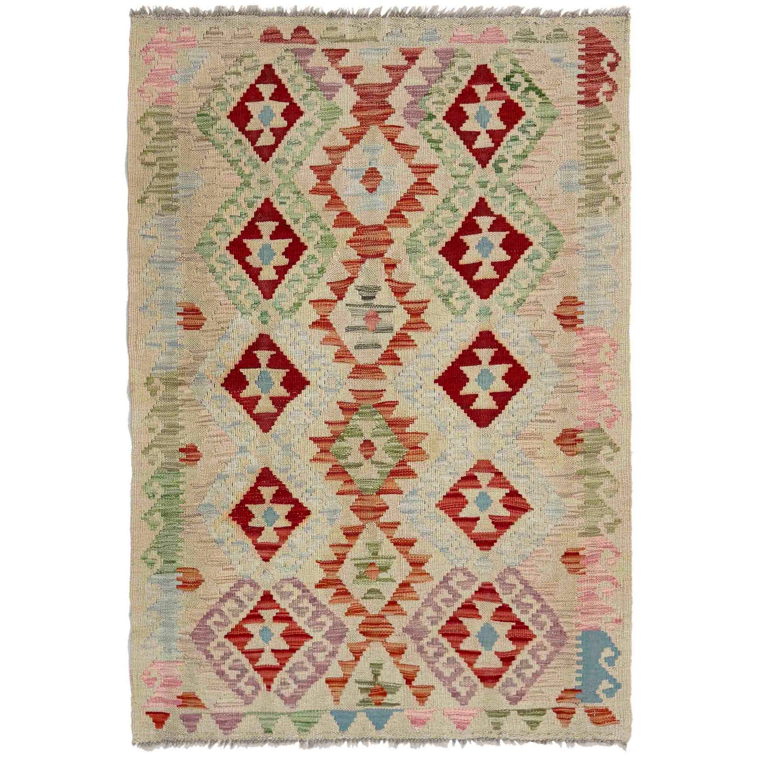 Handmade Vegetable Kelim 2' 11" x 4' 5" (ft) - No. Y39140