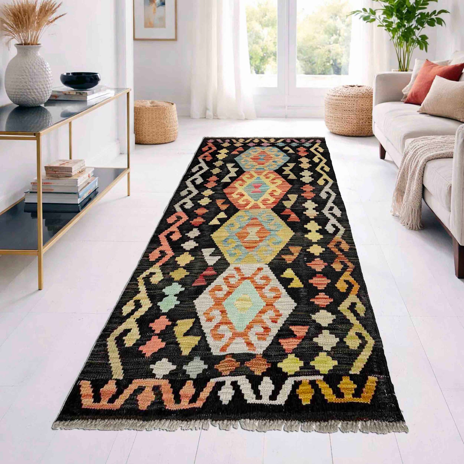Vegetable Kilim Runner 2' 4" x 4' 7" (ft)- No. Y39143