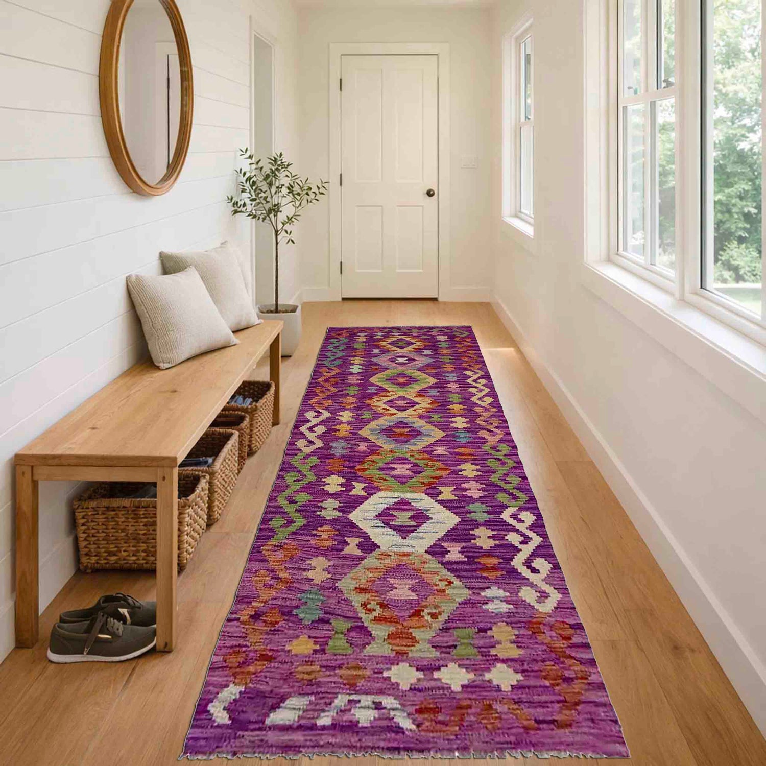 Vegetable Kilim Runner 2' 3" x 7' 9" (ft) - No. Y39153
