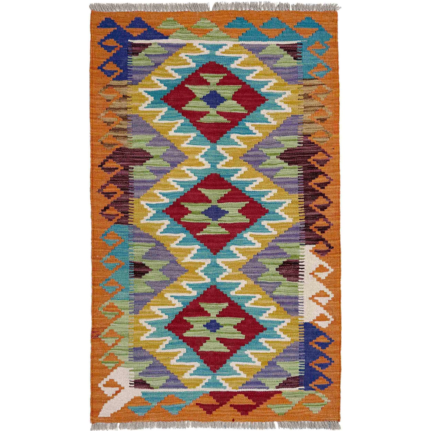 Handmade Vegetable Kelim 2' 6" x 4' 3" (ft) - No. Y39162