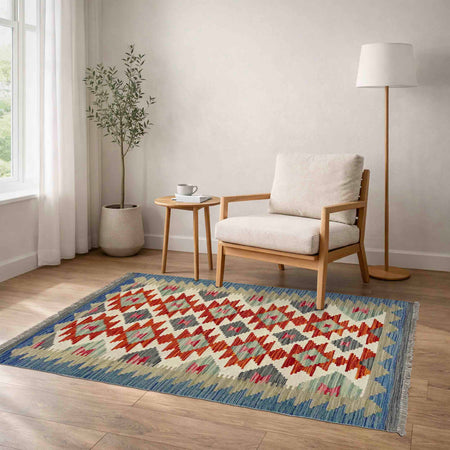 Handmade Vegetable Kilim 2' 7" x 4' 3" (ft) - No. Y39164