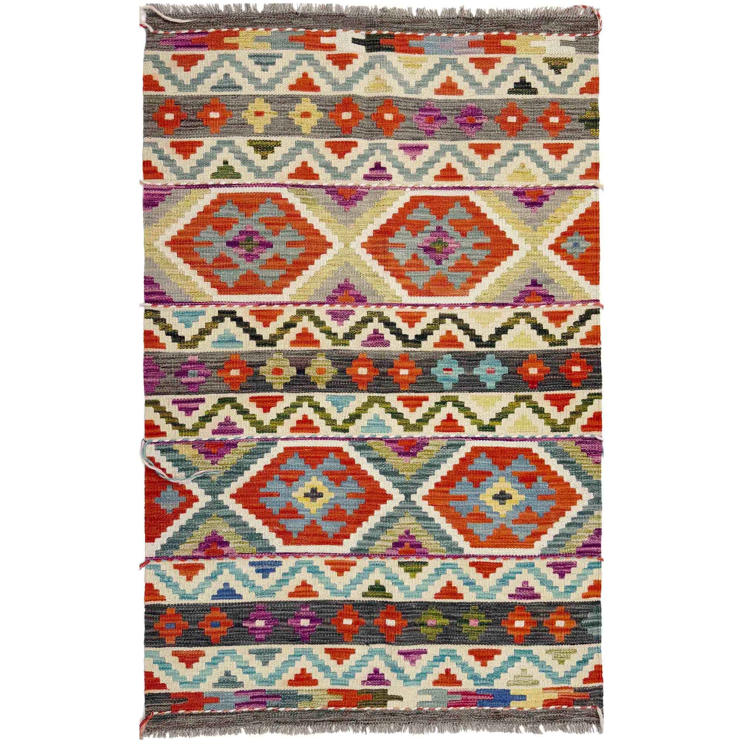 Handmade Vegetable Kilim 3' 3" x 5' 1" (ft) - No. Y39173