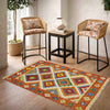 Handmade Vegetable Kilim 3' 4" x 4' 9" (ft) - No. Y39175