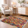 Handmade Vegetable Kelim 3' 7" x 4' 11" (ft) - No. Y39176
