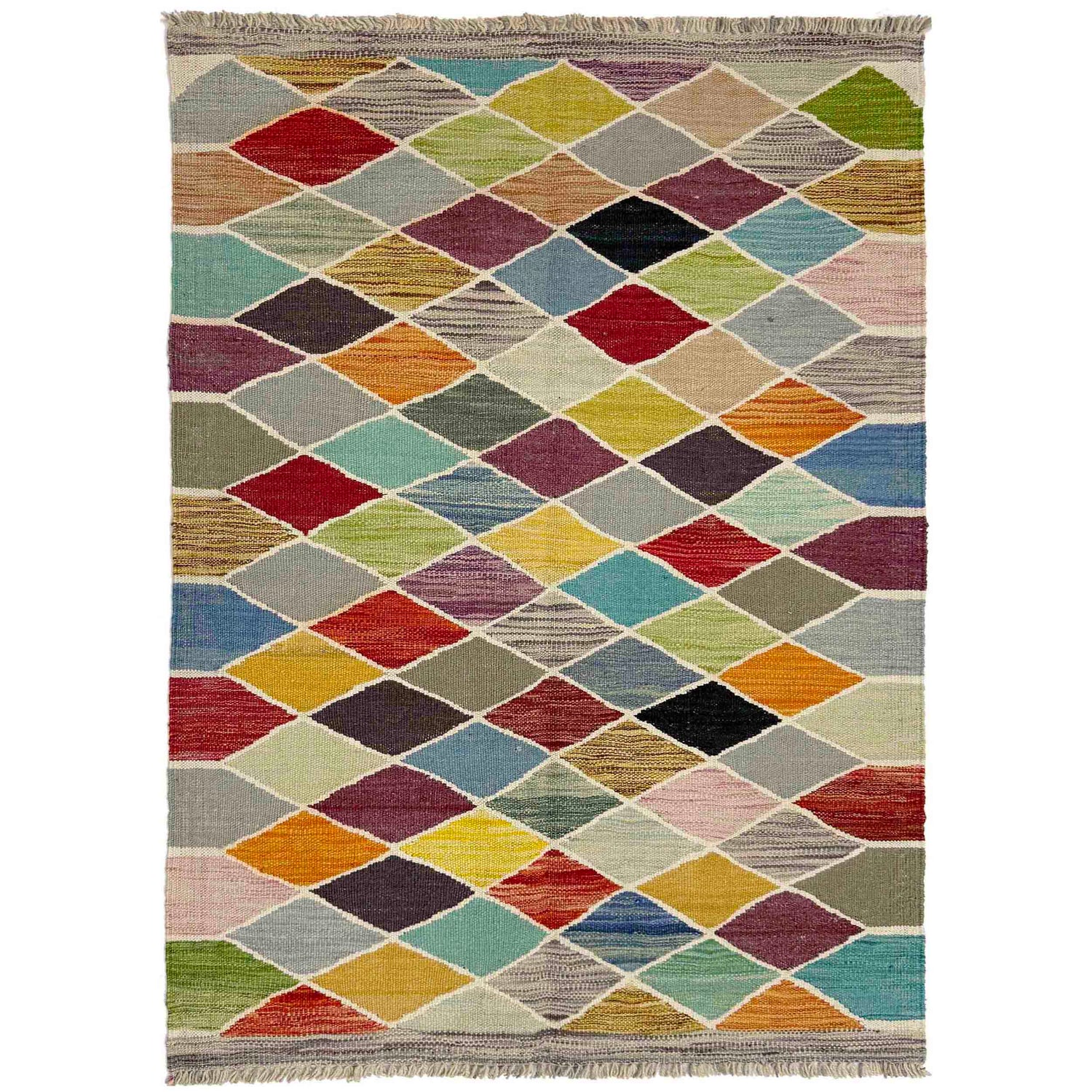 Handmade Vegetable Kilim 3' 3" x 4' 11" (ft) - No. Y39177