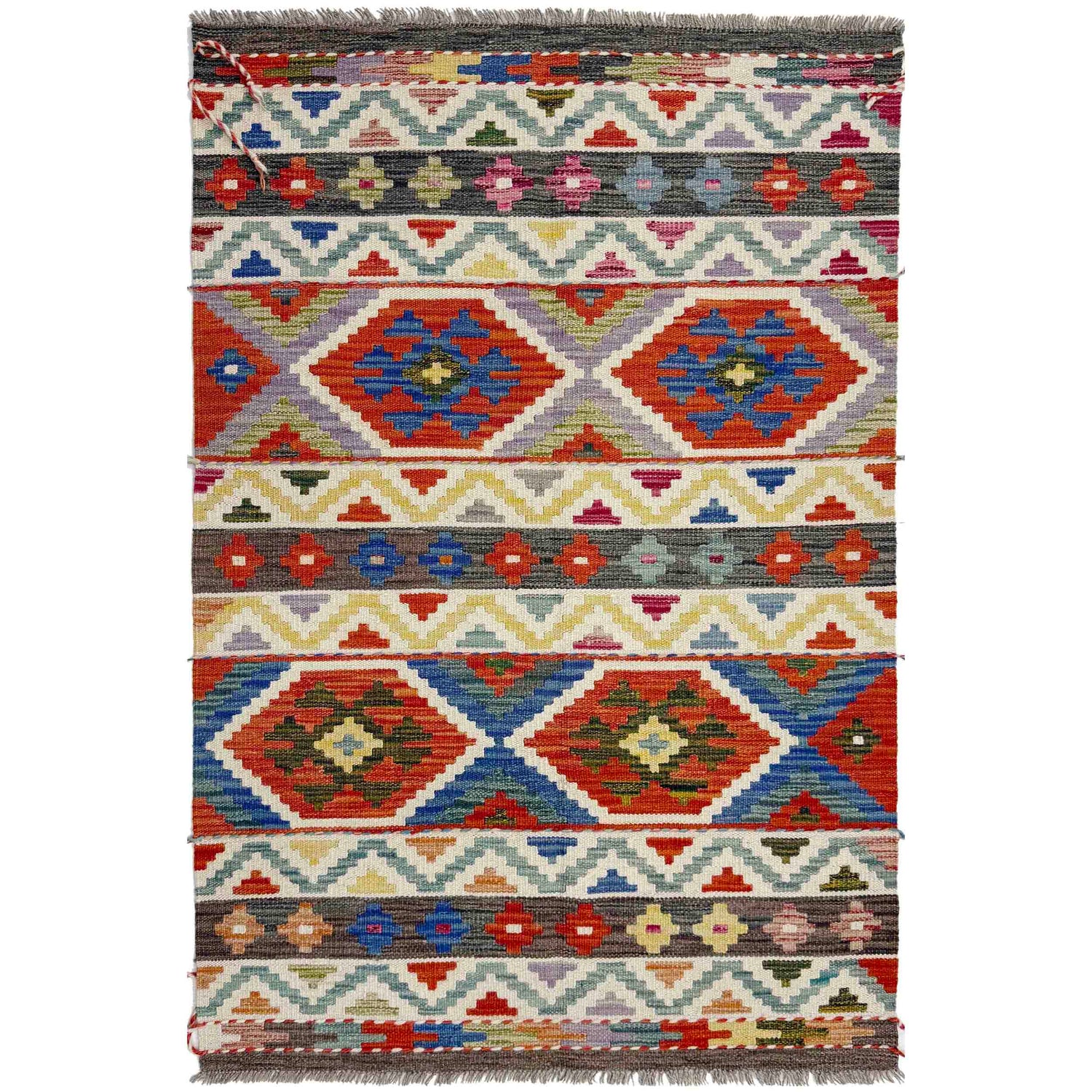 Handmade Vegetable Kelim 3' 3" x 5' 2" (ft) - No. Y39178